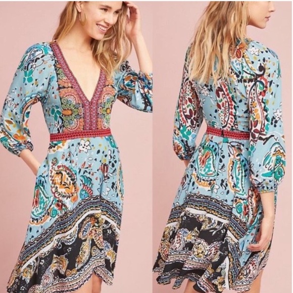 ANTHROPOLOGIE Akemi + Kin Karmina Beaded Dress - Picture 1 of 12